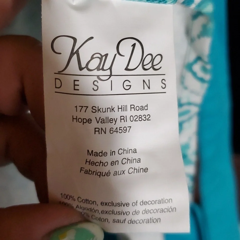Kay Dee Turquoise and White Apron